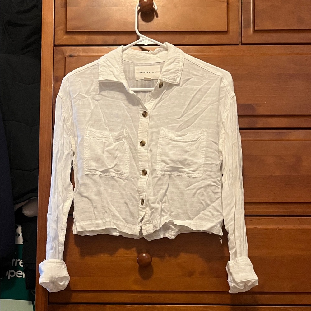 Aeropostale White Button Down Shirt